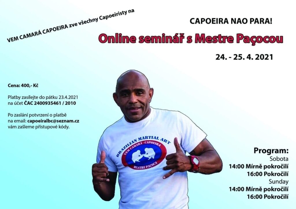 On-line seminář s Mestre Pacoca 24-25.4.2021